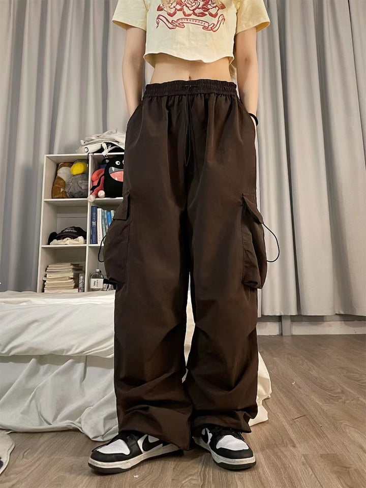 Women's cargo pants with practical side pockets and elastic waistband Lune London 1775573717