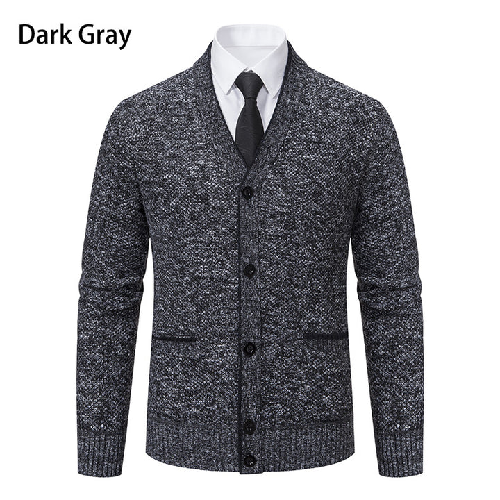 Knit jacket for men with V-neck and elegant details Lune London