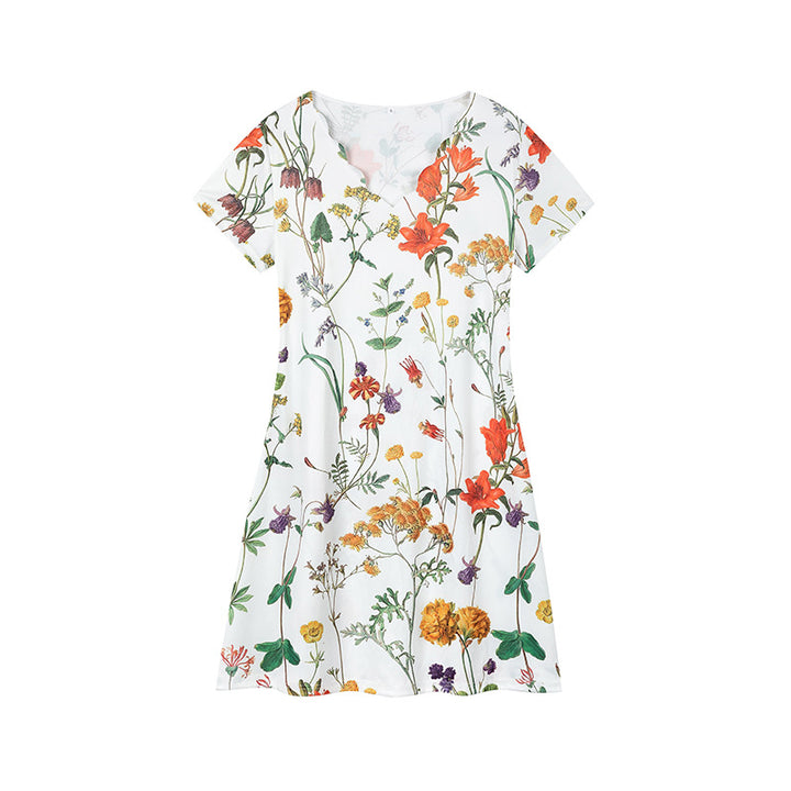 Lune London floral print short sleeve dress