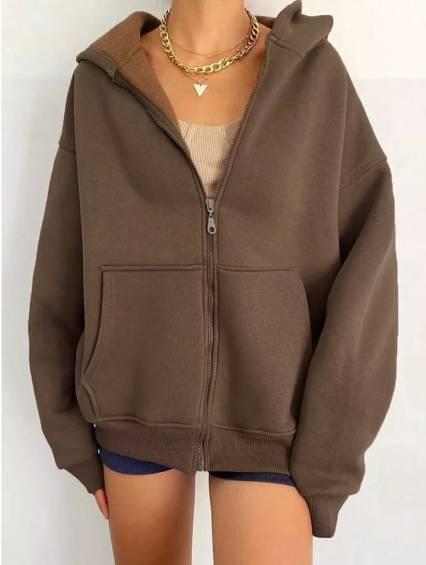 Women's hooded jacket with full zip and large pockets Lune London