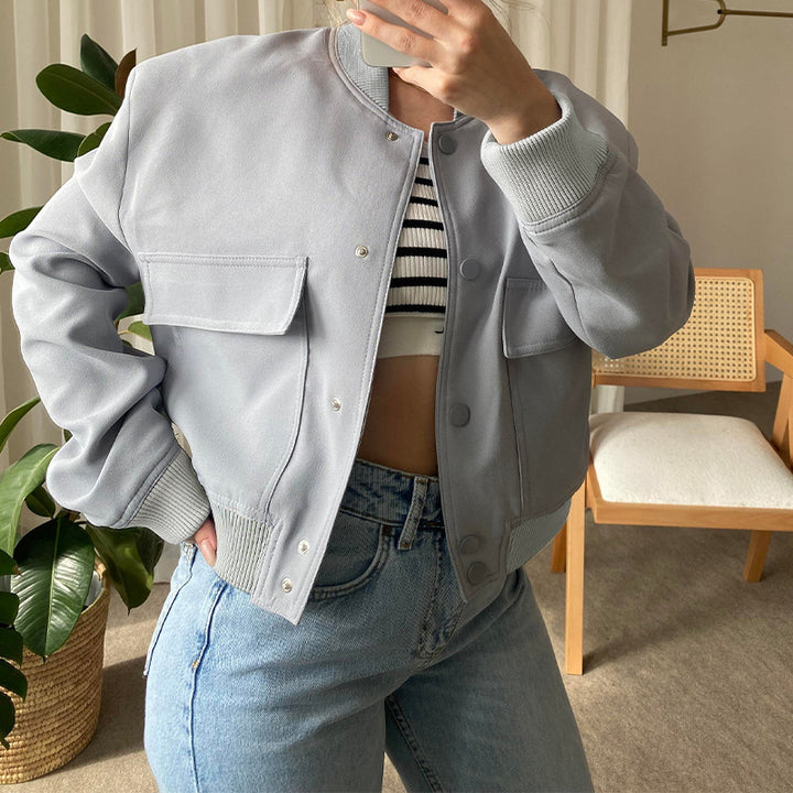 Veste Bomber imprimée artistique pour femmes Chic & Stil