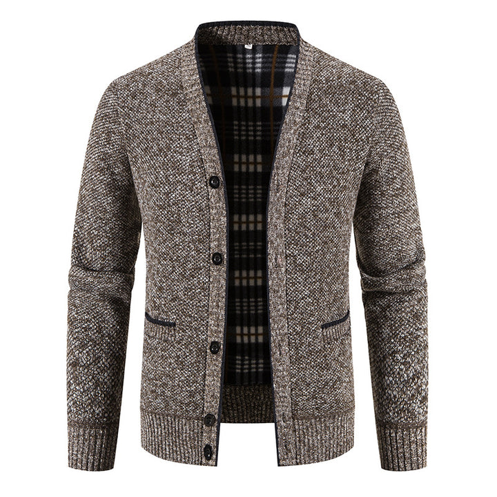 Refined knit jacket for men with a unique diamond pattern Lune London