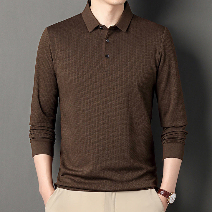 Long sleeve polo shirt for men with structured design and modern cut Lune London