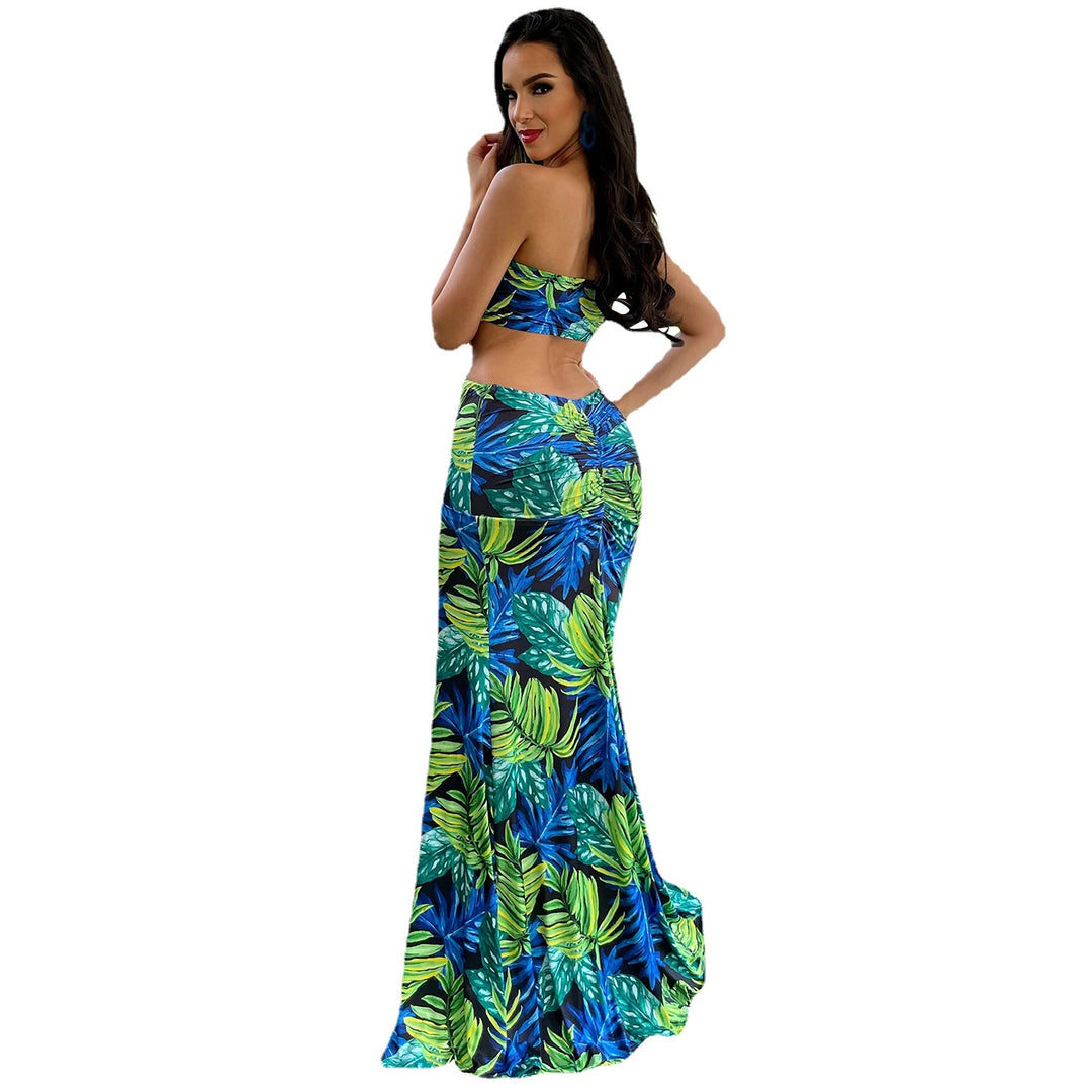 Lune London women's tropical cut-out maxi dress