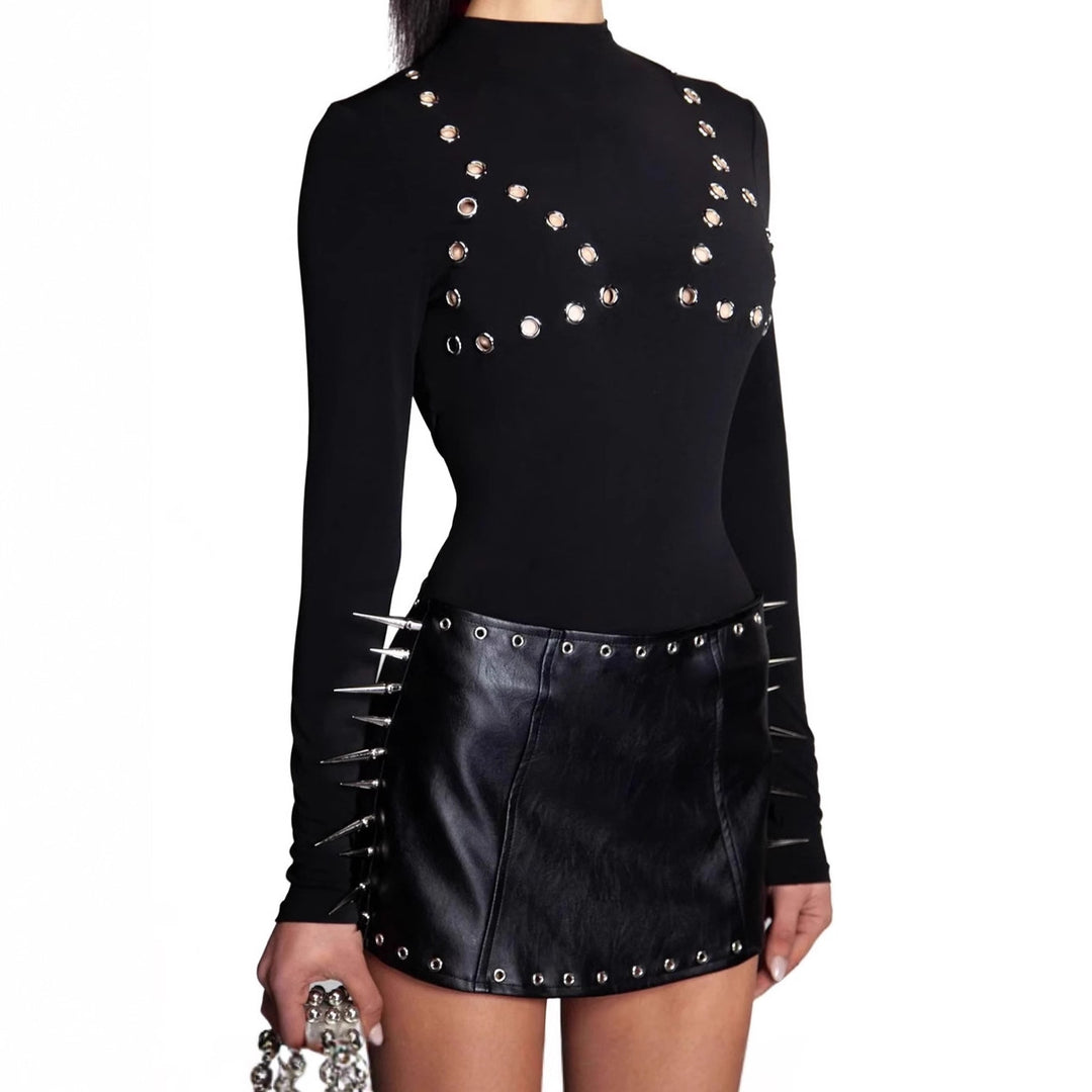 Body for women with decorative studs and long sleeves Chic and Style