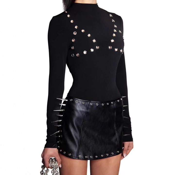 Body for women with decorative studs and long sleeves Chic and Style