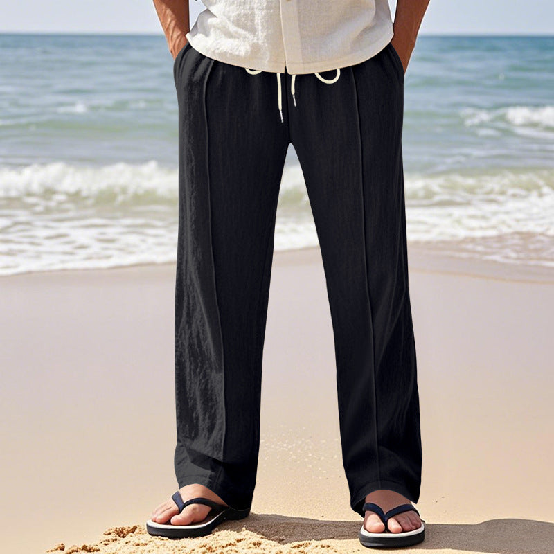 Casual beach pants for men with elastic waist and practical side pockets Lune London