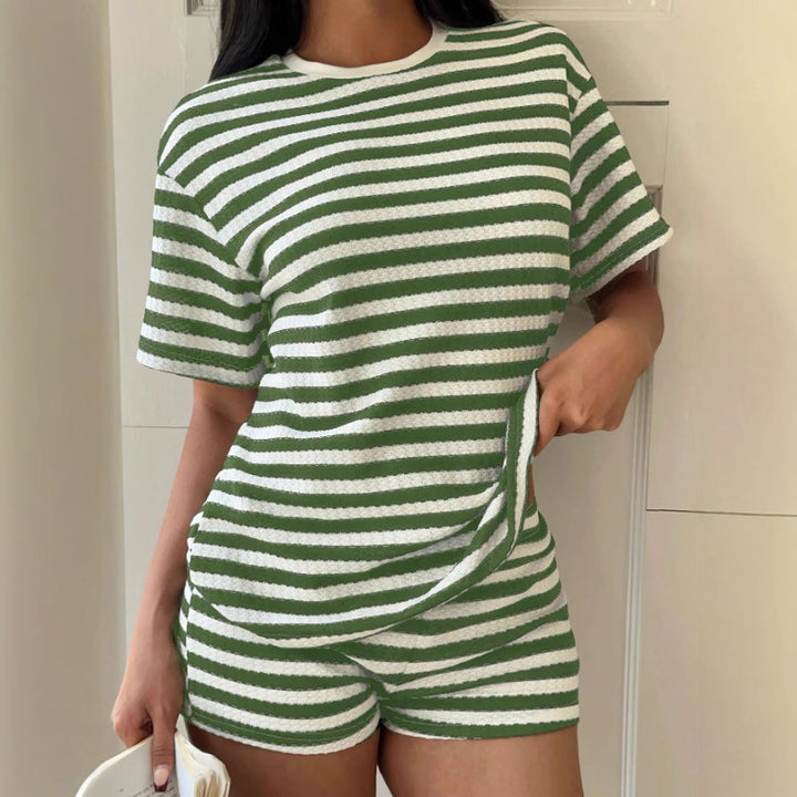 Casual striped t-shirt for women with a high-quality structure Lune London