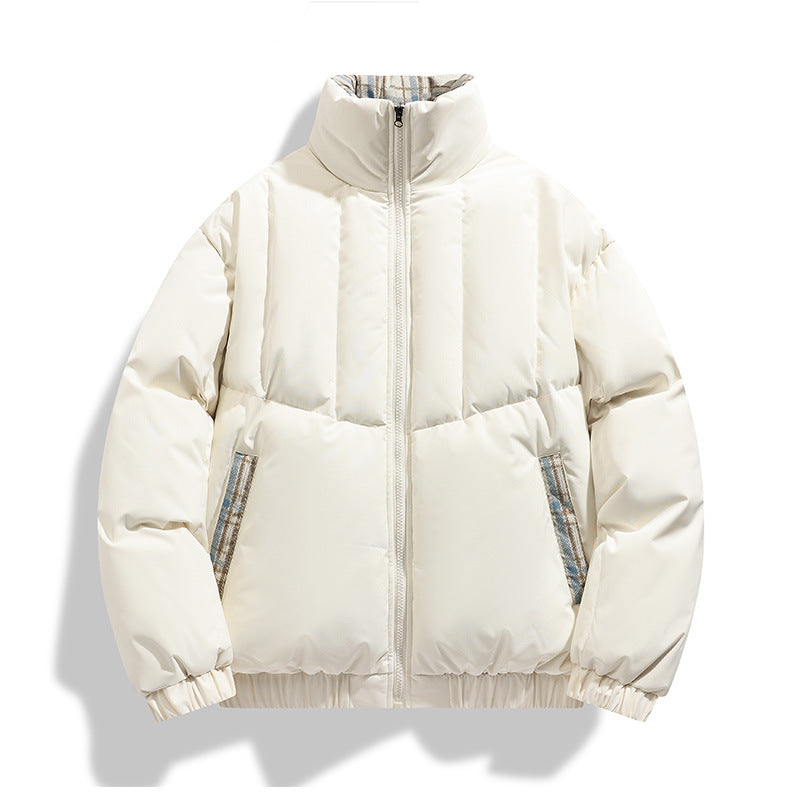 Insulated down jacket for men with high collar and practical pockets Lune London