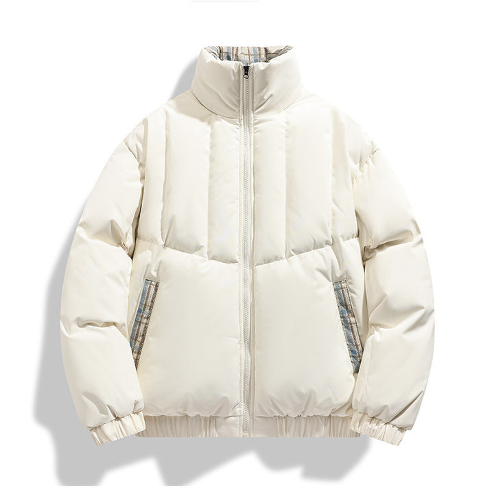 Insulated down jacket for men with high collar and practical pockets Lune London