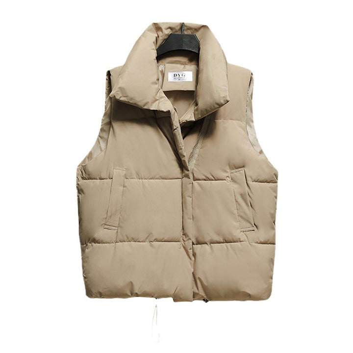 Ladies Fashionable and Lined Vest with High Collar Lune London