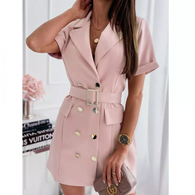 Robe blazer femme avec ceinture à la mode et poches pratiques Chic & Stil
