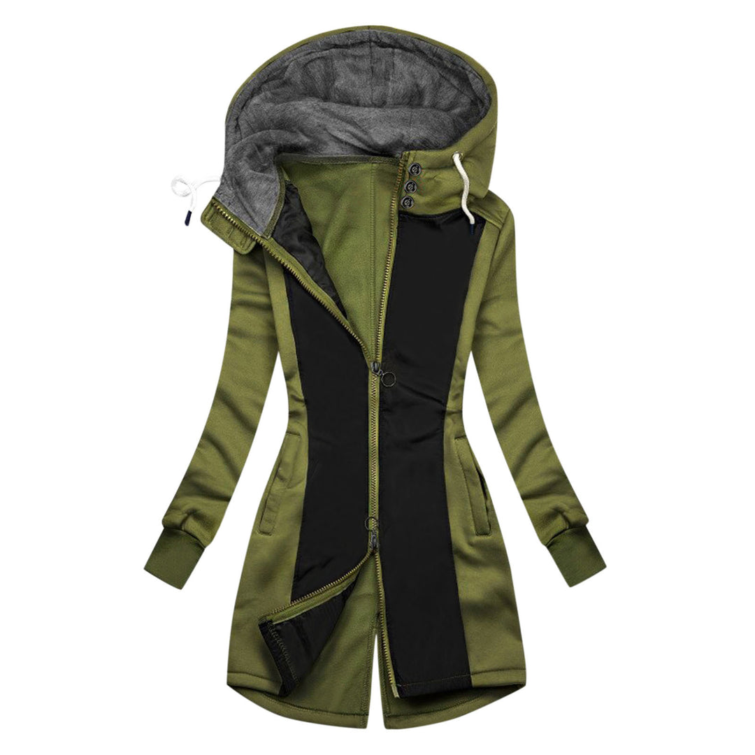 Long coat for women with cozy lining and practical hood Chic and Still