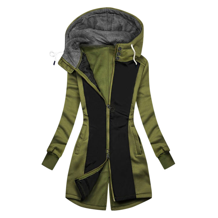 Long coat for women with cozy lining and practical hood Chic and Still