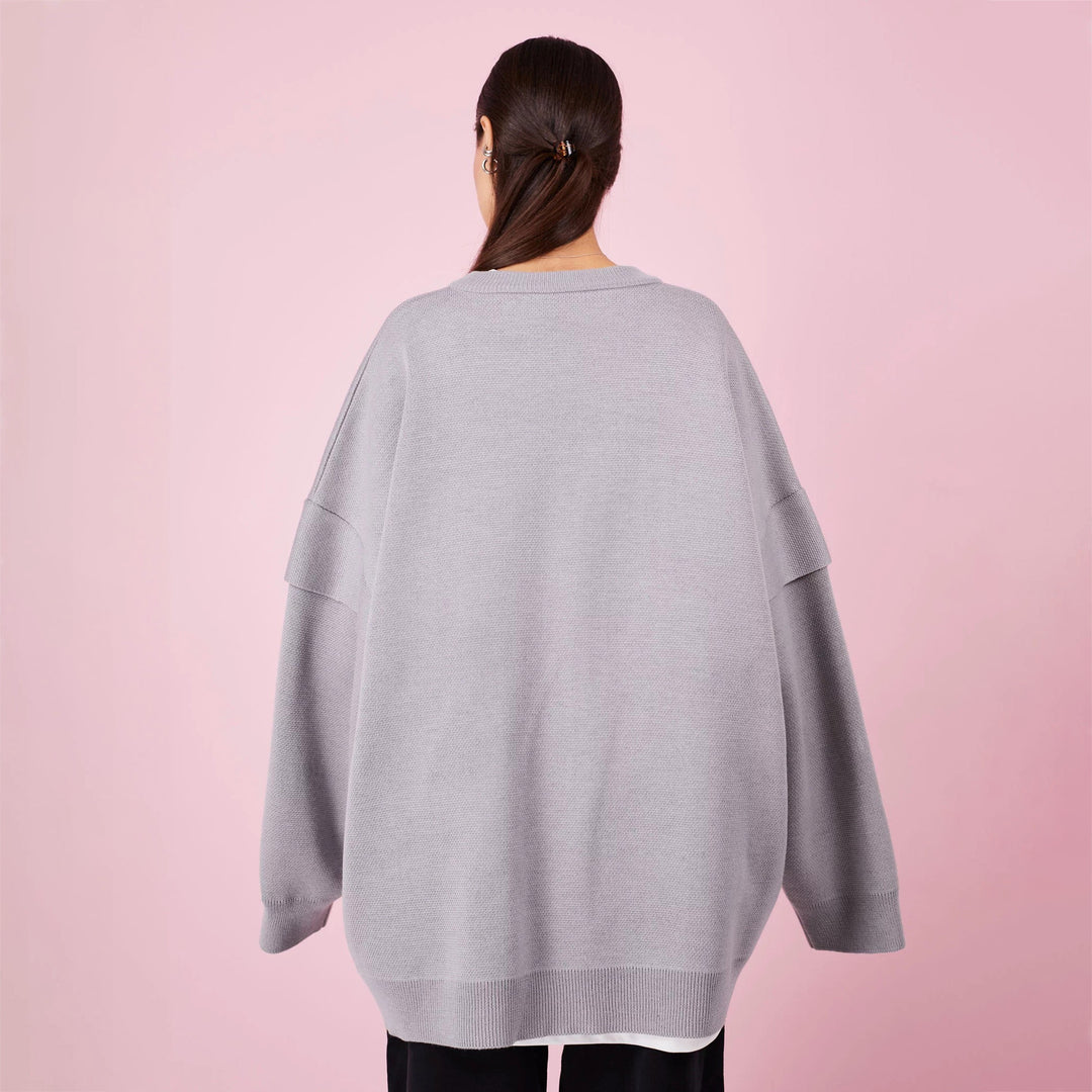 Lady Sweatshirt with creative duck pattern and casual cut Lune London