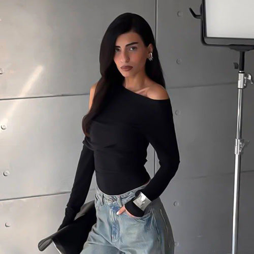 Women Long Sleeve Off-Shoulder Lune London