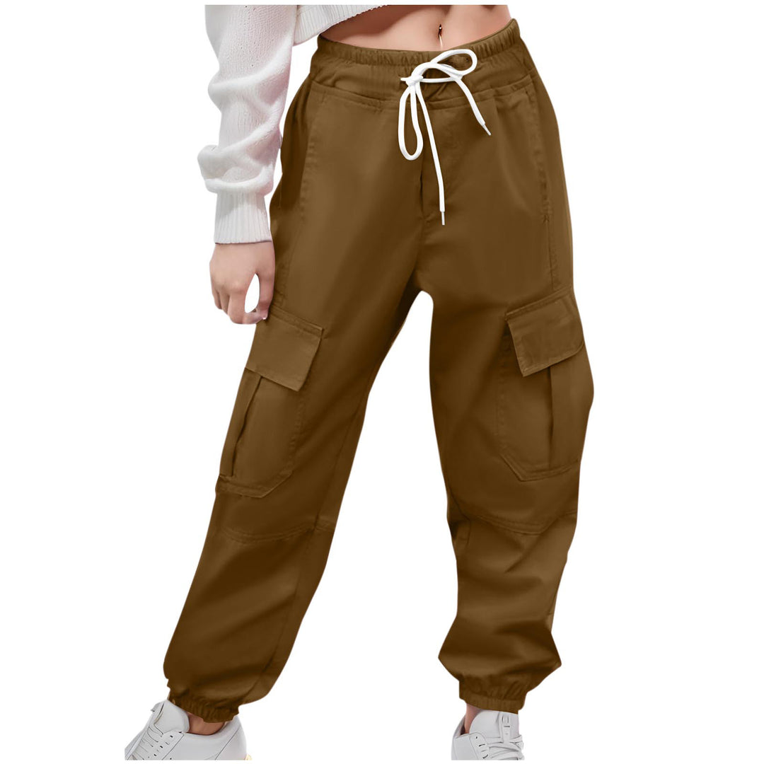Women's cargo pants with elastic waistband and practical side pockets Lune London