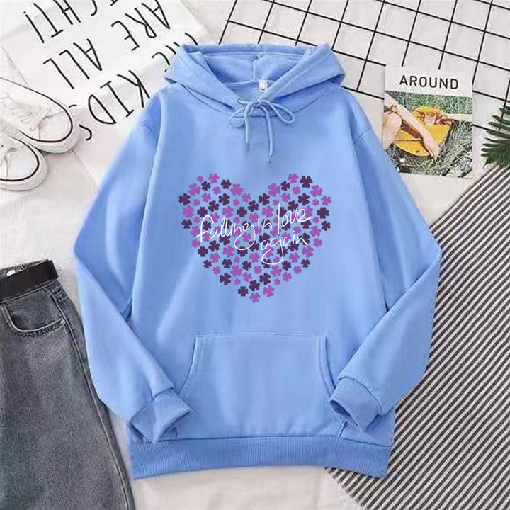 Women's hoodie with floral heart design Chic & Stil