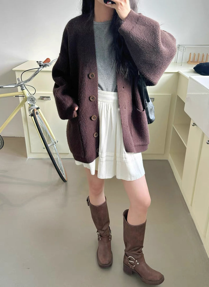 Cardigan Douillet pour Femme avec Grandes Poches et Détails de Boutons Chic & Stil