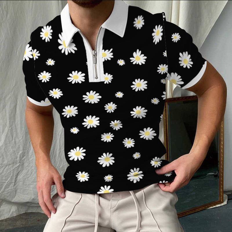 Chic und Stil elegant short-sleeved checkered polo shirt for men