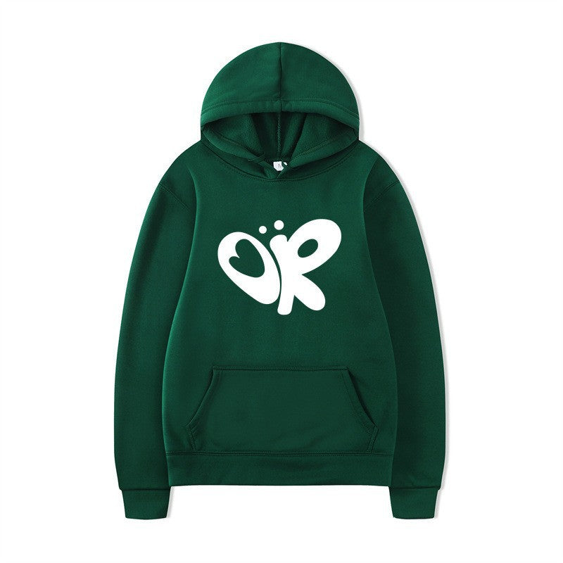 Women’s hoodie with large print and practical kangaroo pocket Chic & Stil