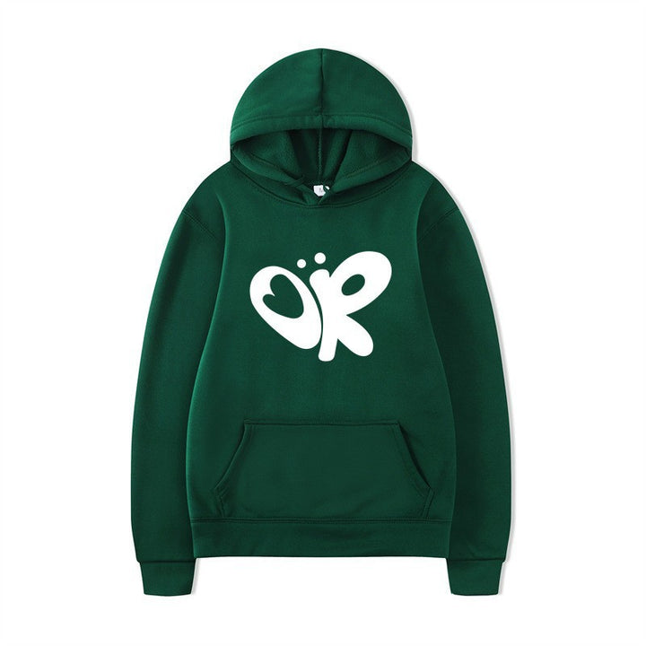Women’s hoodie with large print and practical kangaroo pocket Chic & Stil