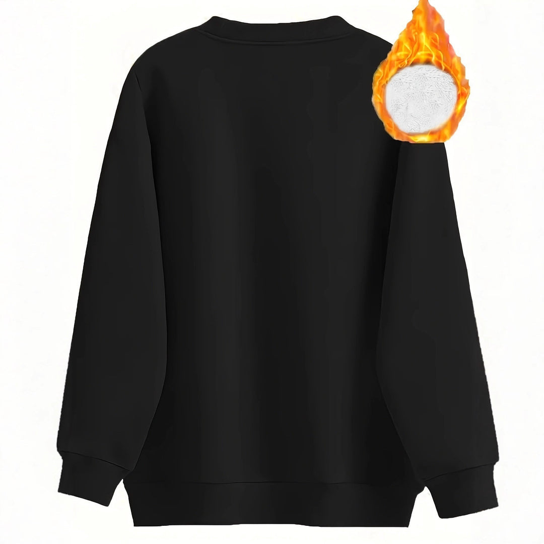 Heated sweatshirt for women with plush lining Lune London