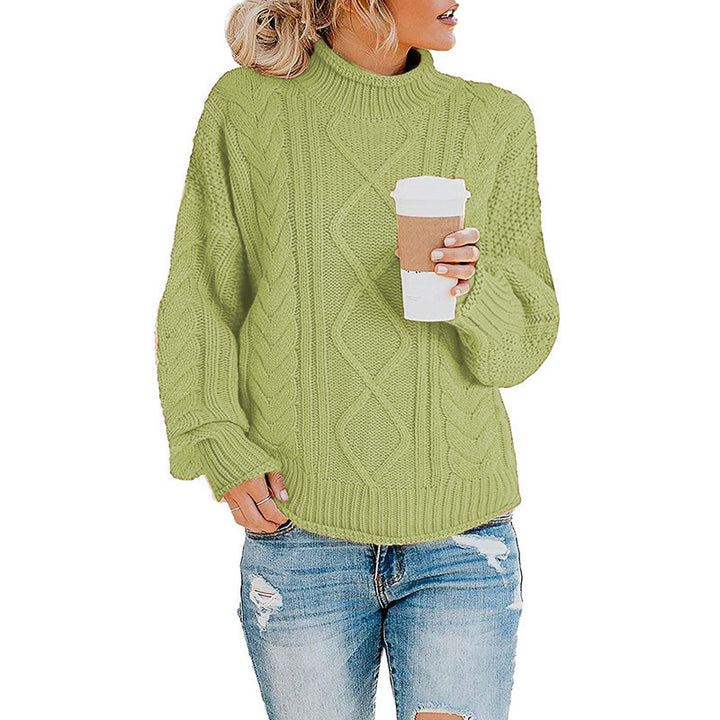 Thick knit sweater for women with high collar and cuffs Lune London