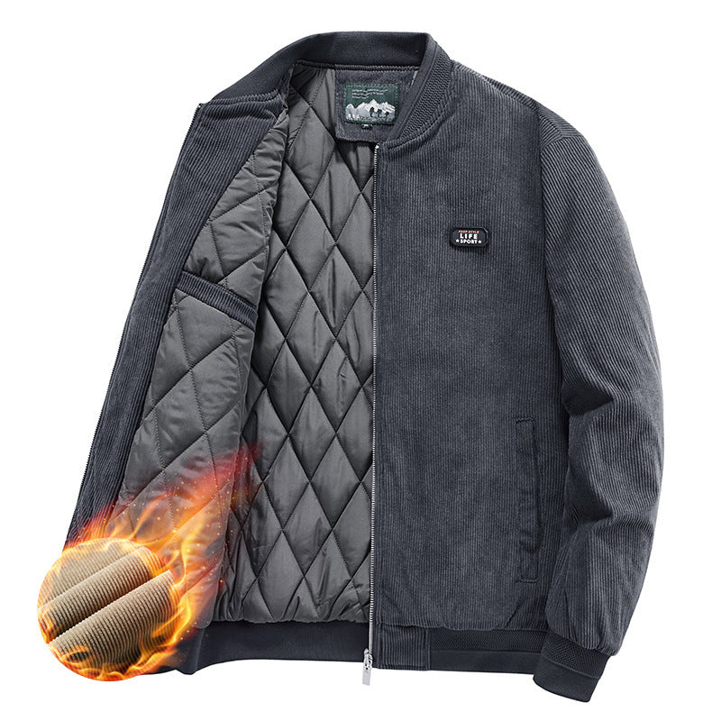 Men's bomber jacket with insulating lining and practical high collar Lune London