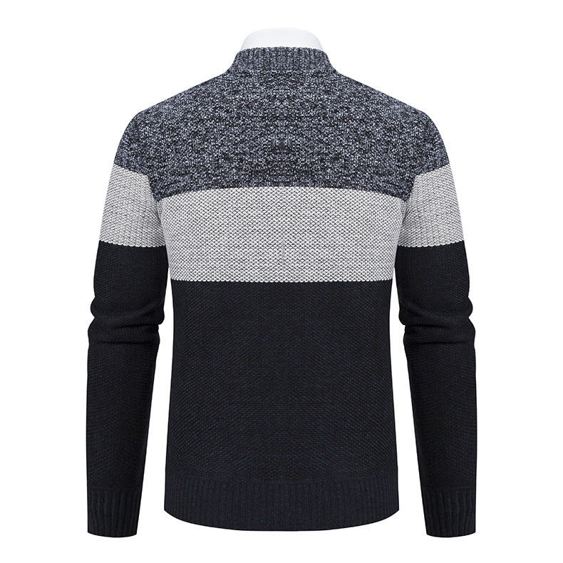 Modern knit jacket for men with modern zipper Lune London