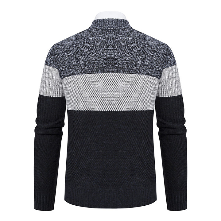 Modern knit jacket for men with modern zipper Lune London