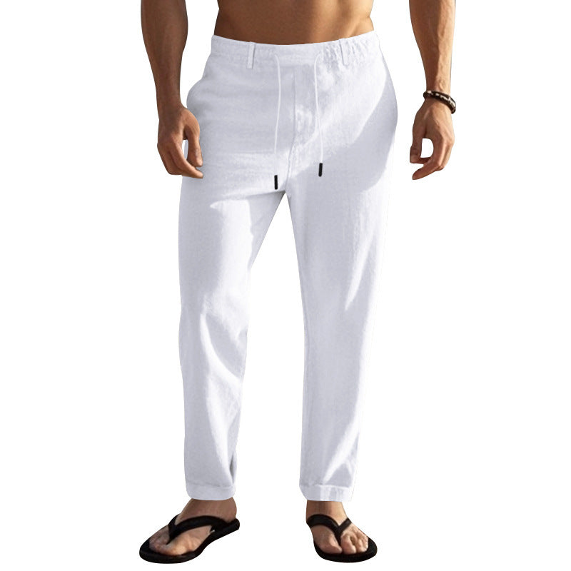 Casual beach pants for men with elastic waistband and practical side pockets Lune London