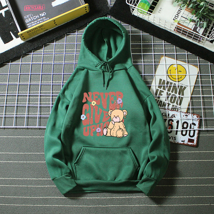 Women's hoodie with motivational bear design Chic & Stil