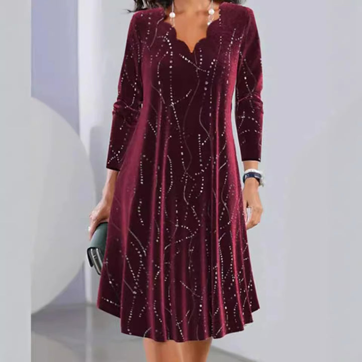Robe de fête élégante pour femmes avec des accents scintillants Chic & Stil
