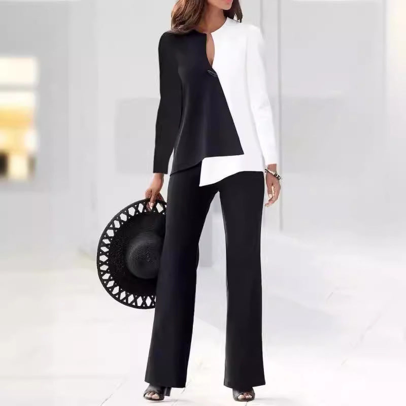 Ladies Elegant and Modern Suit Set with Asymmetrical Design Lune London