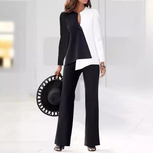 Ladies Elegant and Modern Suit Set with Asymmetrical Design Lune London