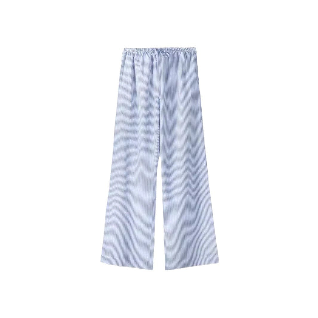 Casual summer trousers for women with side pockets and elastic waistband Lune London