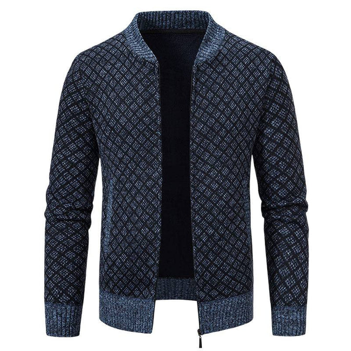 Lune London | Men's cardigan with modern zip closure and textured design