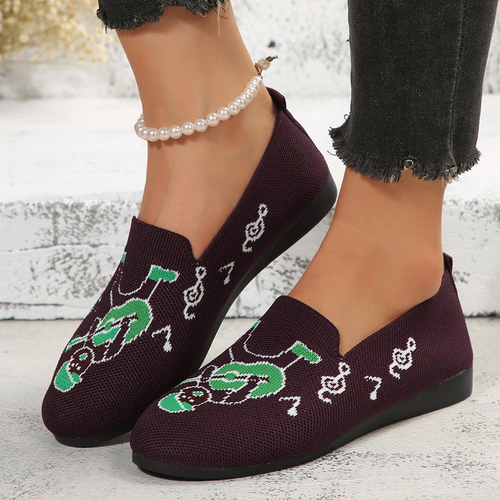 Casual women's sneakers with creative pattern and non-slip sole Lune London