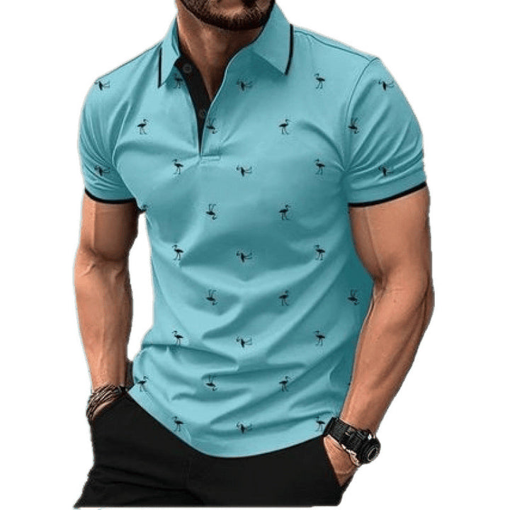 Lune London men's printed leisure polo shirt