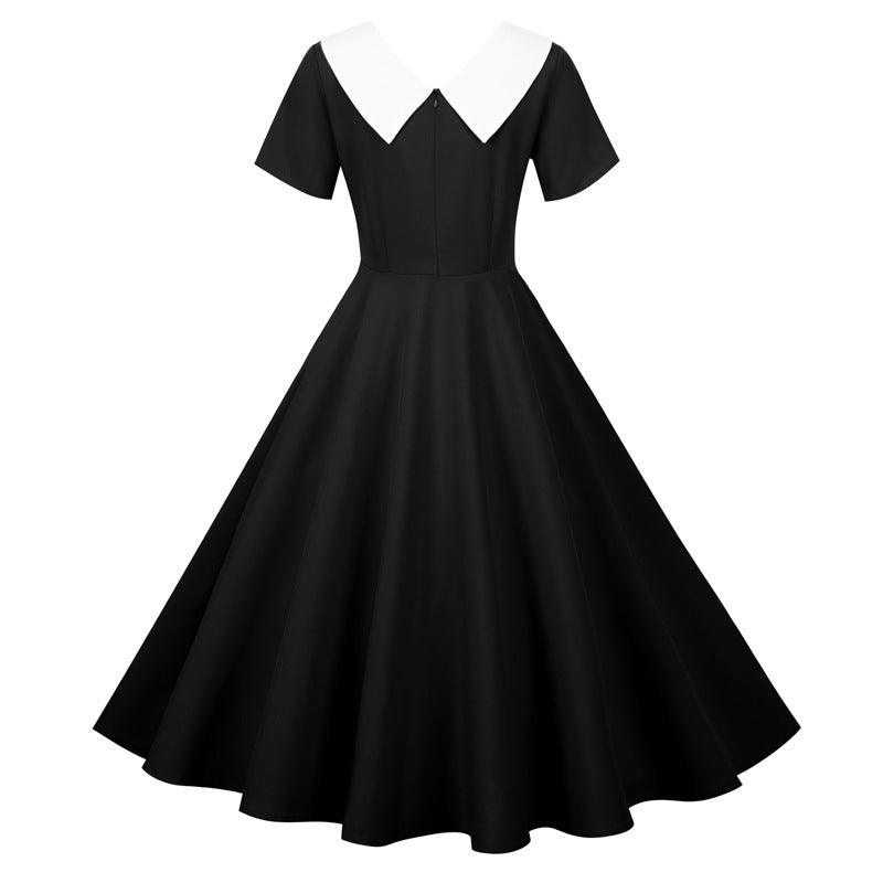 Robe évasée pour femmes avec col élégant et jupe ample Chic & Stil