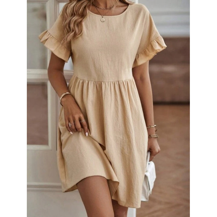 Summer dress for women with ruffled hem Lune London