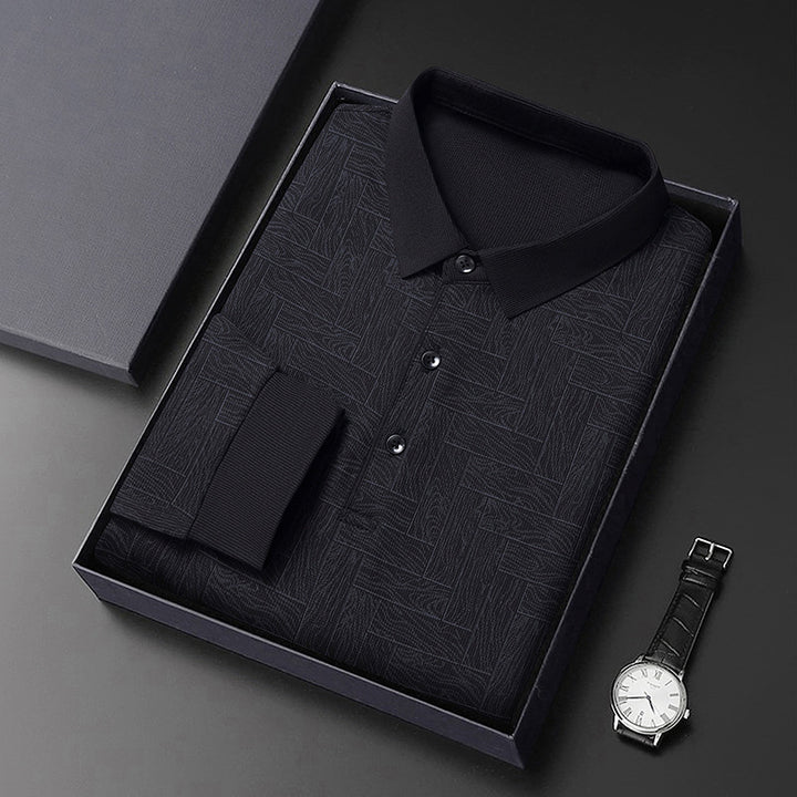 Stylish men's polo shirt with a refined structure design and an elegant button placket Lune London