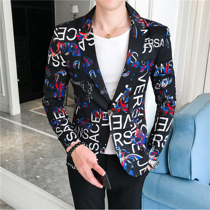 Designer men's jacket with striking graphic pattern Lune London