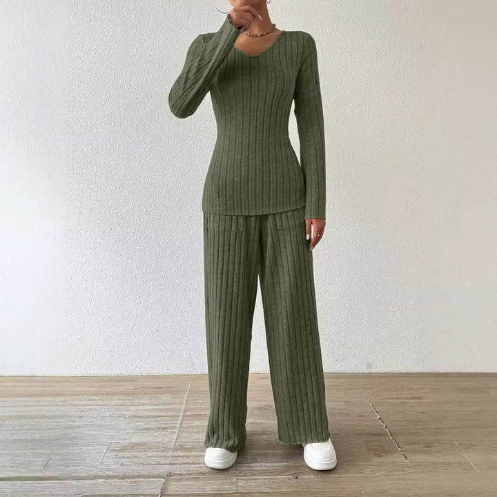 Ladies Casual Knit Jumpsuit with Pockets Lune London