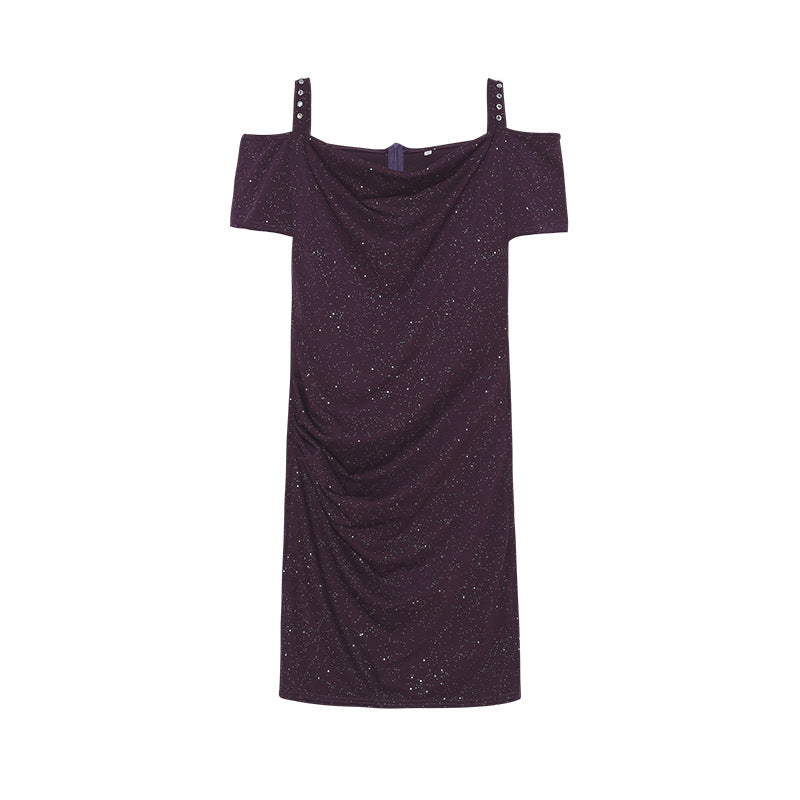 Strapless dress with ruffles Lune London