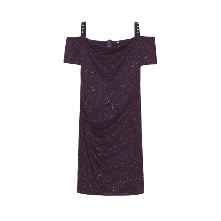 Strapless dress with ruffles Lune London