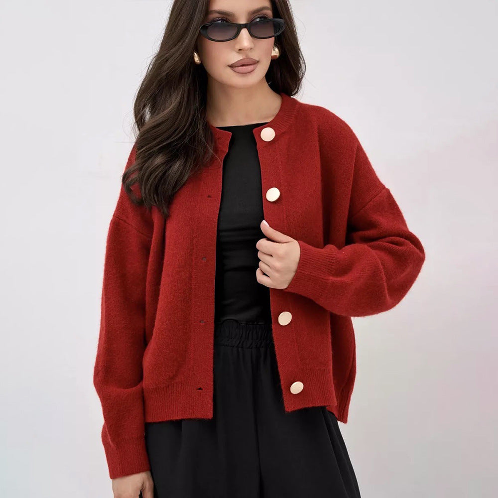 Cardigan for women in comfortable knit with button details and relaxed fit Lune London