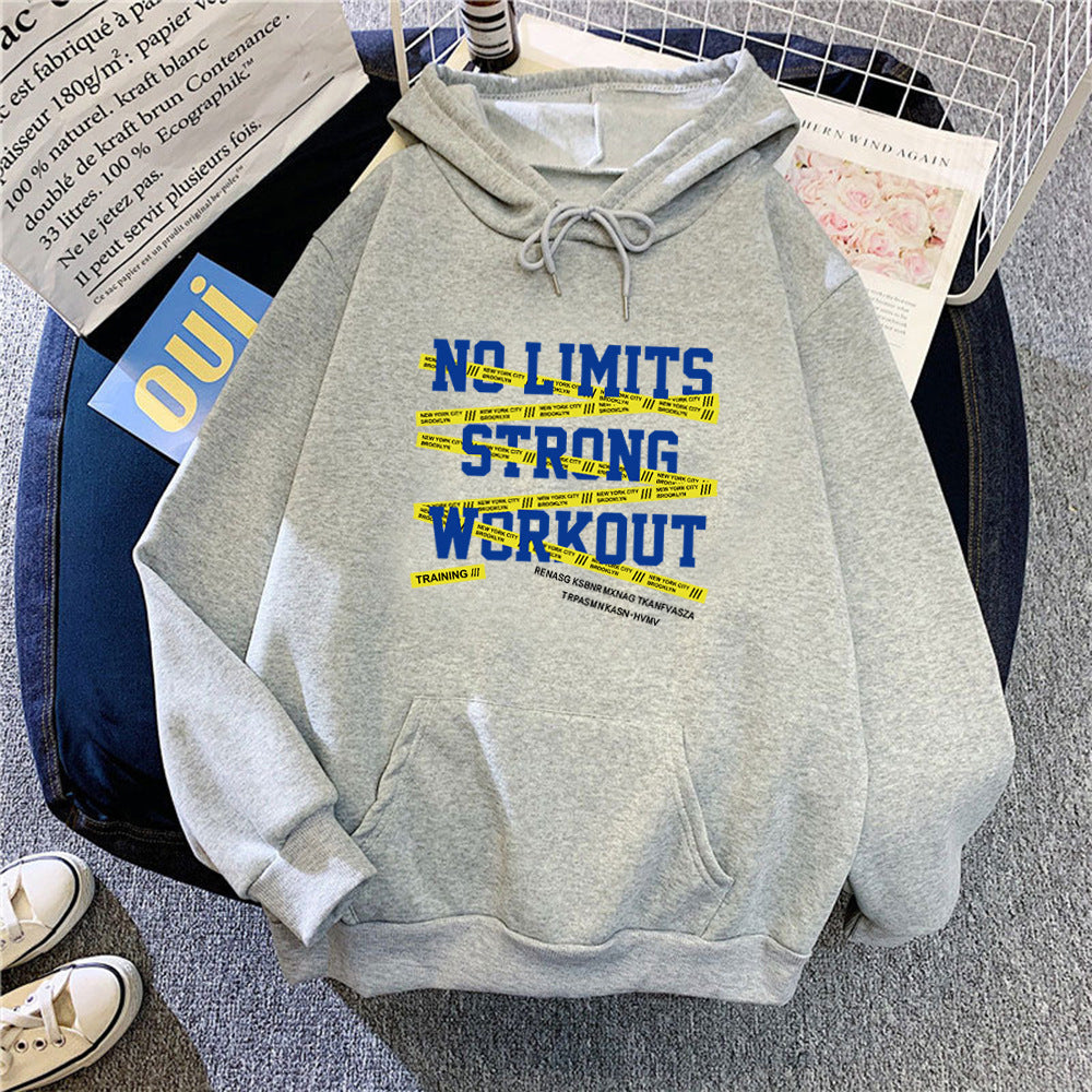 Women's Sporty Hoodie with Motivational Training Print Chic & Stil