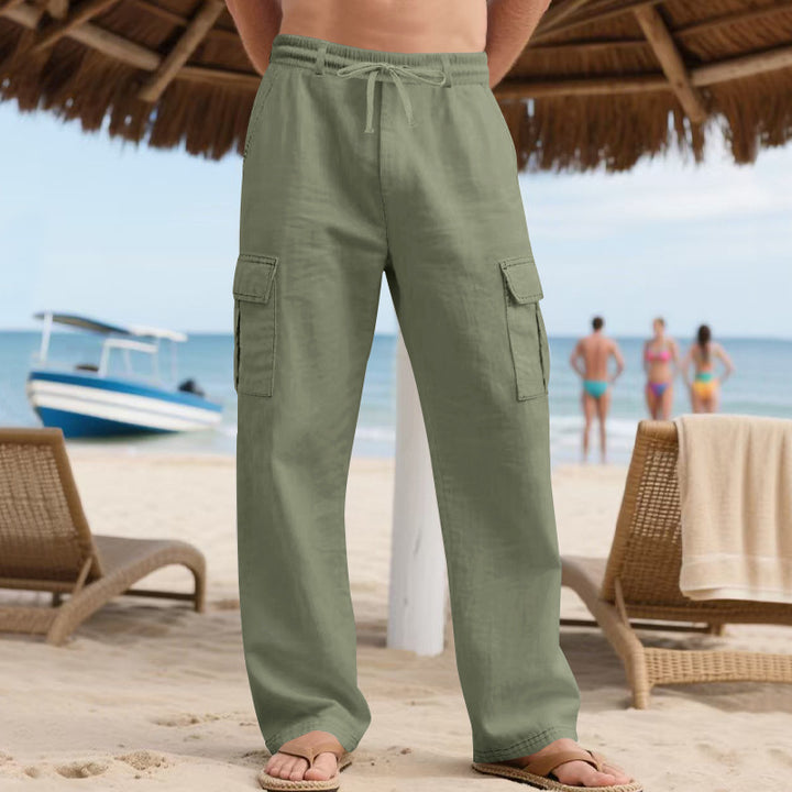 Men's casual cargo pants with side pockets and elastic waistband Chic and style